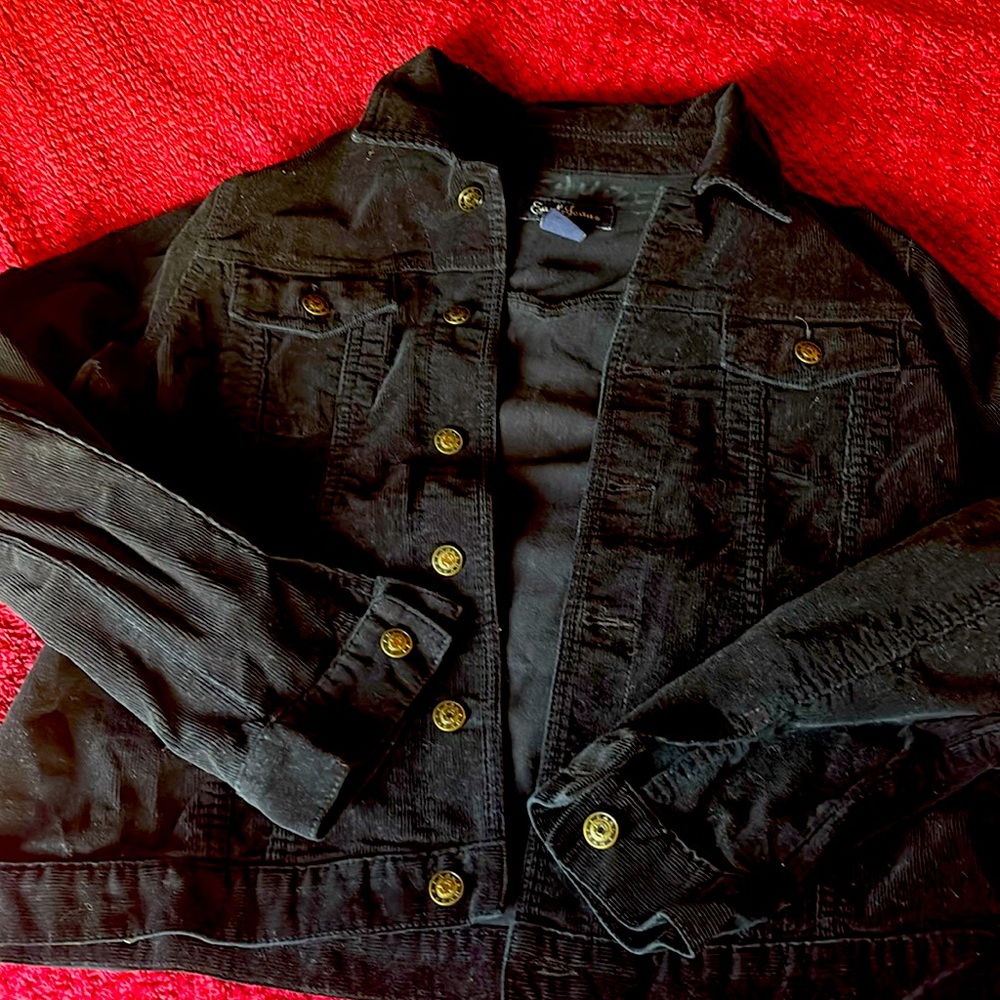 Black corduroy jean jacket